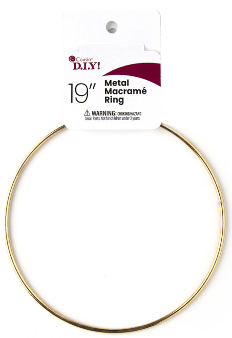 3 Pack CousinDIY Metal Macrame Ring 19"-Gold 40000656 - 191648095081