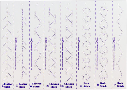 Creative Impressions Embroidery Stitch Template Set-4/Pkg KSS202