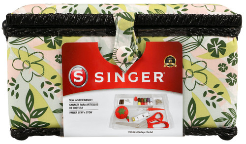 Singer Large Sewing Basket Kit 127pcs-Nature's Floral -07205 - 075691072056