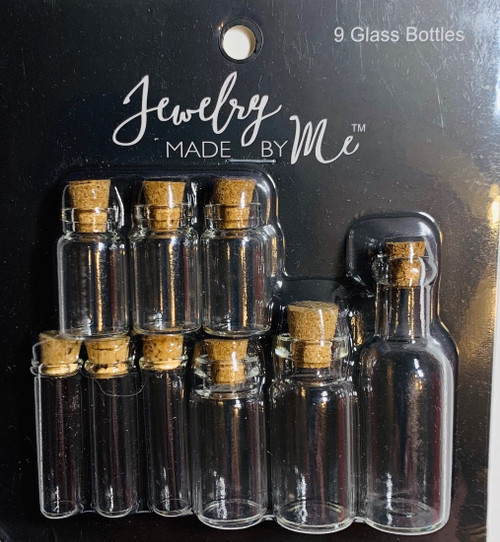 Jewelry Made By Me Glass Bottle Multipack 9/Pkg-Assorted Sizes - 1641652 - 842702156056