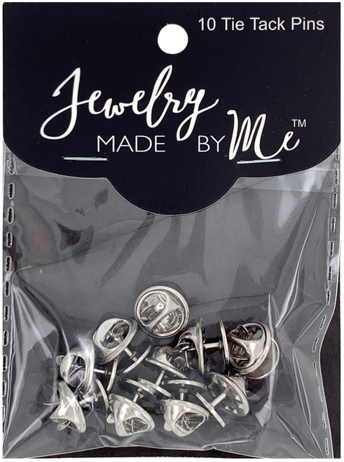 Jewelry Made By Me Tie Tack Pin Back 10/Pkg-Silver 22190178 - 842702146859