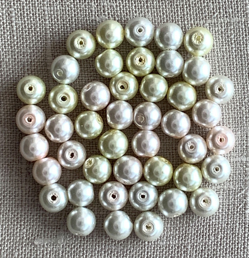 Jewelry Made By Me Round Beads-Ivory, Yellow, Pink - WP18C58G