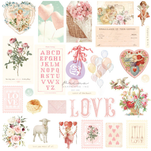3 Pack - Magic Love By Frank Garcia Cardstock Ephemera 29/Pkg-Shapes, Tags, Words, Foiled Accents - 996758