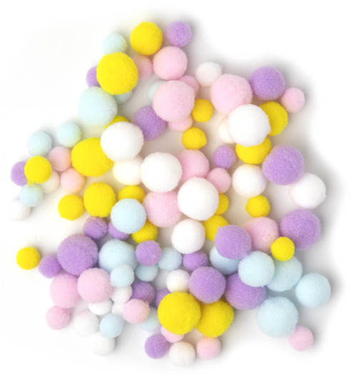 3 Pack - CousinDIY Pom-Pom Variety Pack 100/Pkg-Spring - A50026M0-808