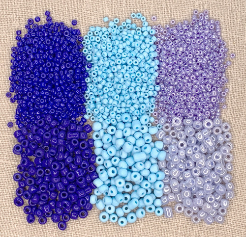 Jewelry Made By Me Round Beads-Shades Of Blue - WP18C65G