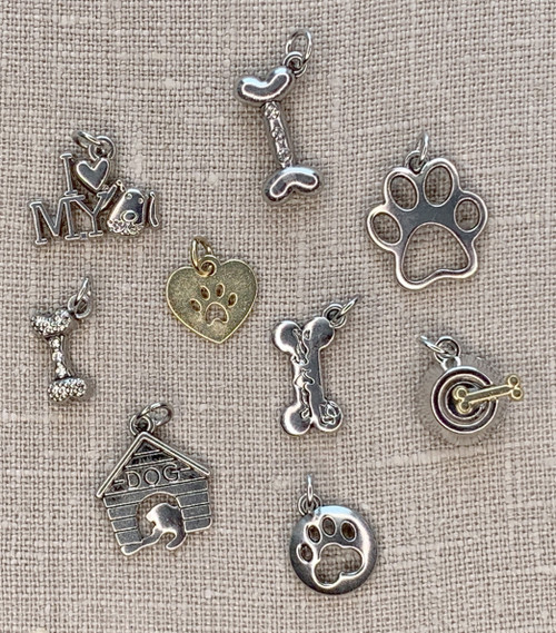 Jewelry Made By Me Charms 9/Pkg-Silver Dog 22190102