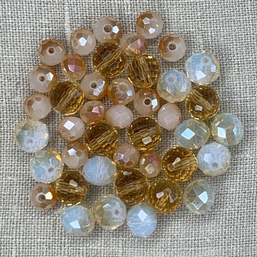 Jewelry Made By Me Round Beads-Coral, Ivory, Gold WP19119