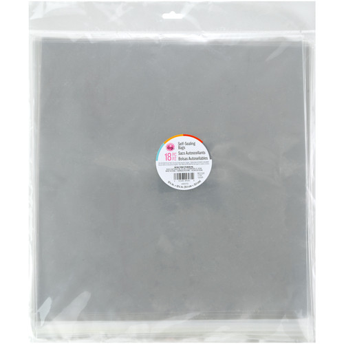 3 Pack - CousinDIY Self-Sealing Bags 18/Pkg-Clear, 12.25"X12.25" - 40000753 - 191648095814