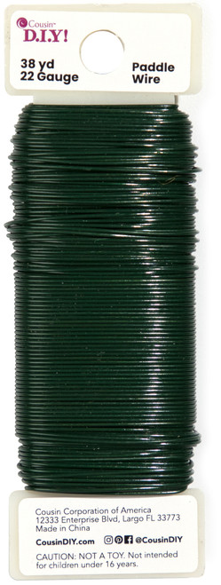 6 Pack CousinDIY Paddle Wire 22 Gauge 38yd-Green 40000928 - 191648097108