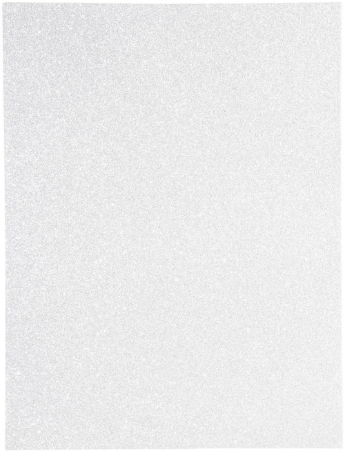 6 Pack CousinDIY Glitter Foam Sheet 9"X12" 2mm-White A50026LC-575 - 191648094640