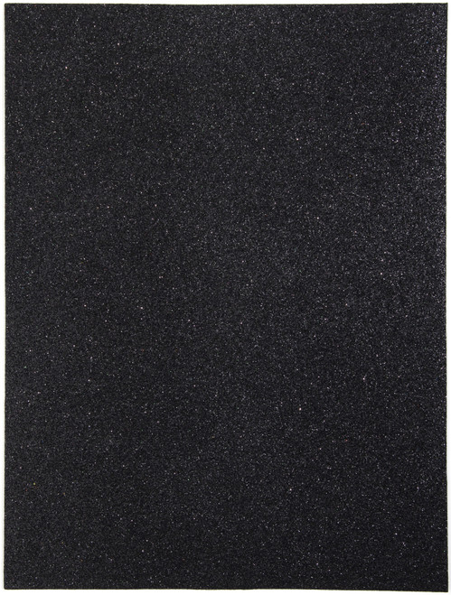 6 Pack CousinDIY Glitter Foam Sheet 9"X12" 2mm-Black A50026LC-579 - 191648094688