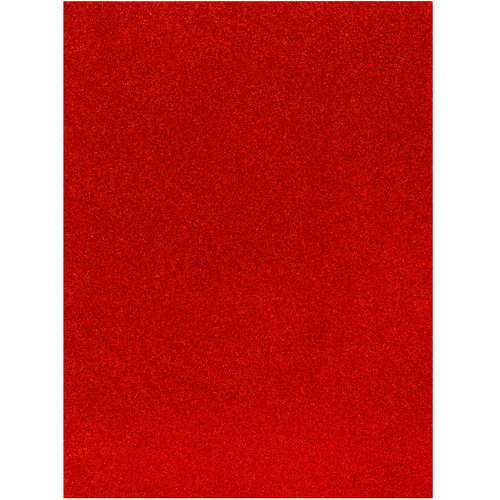 6 Pack - CousinDIY Glitter Foam Sheet 9"X12" 2mm-Red - A50026NW-585 - 191648094749