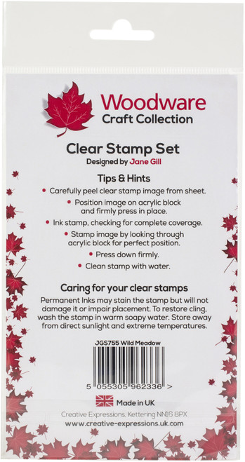Woodware Clear Stamps 4"X6"-Singles Wild Meadow JGS755