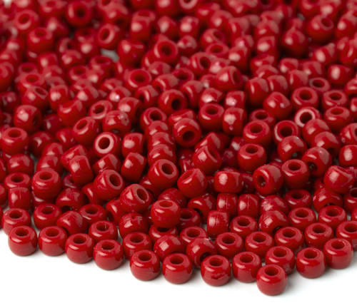 3 Pack CousinDIY Pony Beads 6mmx9mm 1,000/Pkg-Opaque Red A50026LJ-829