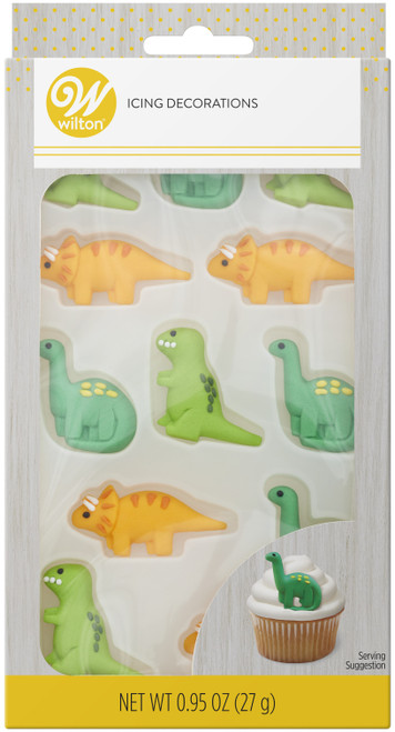 Wilton Royal Icing Decorations 12/Pkg-Dinosaurs 7080138 - 070896080448