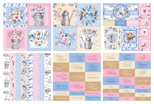 The Paper Boutique Embellishments Pad 8"X8" 36/Pkg-Spring Sunshine, 6 Designs PB1488