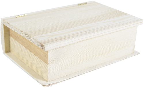 Multicraft Wood Keepsake Book Box-7"X5"X2.25" - WS946 - 775749253931