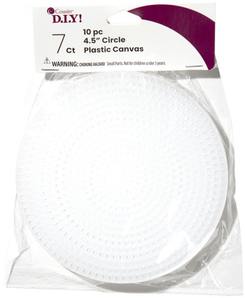 12 Pack - CousinDIY Plastic Canvas Shape 7 Count 4.5" 10/Pkg-Circle Clear - 40000717 - 191648095579