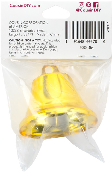 6 Pack - CousinDIY Liberty Bell 2" 1/Pkg-Gold - 40000453 6 Pack - CousinDIY Liberty Bell 2" 1/Pkg-Gold - 40000453