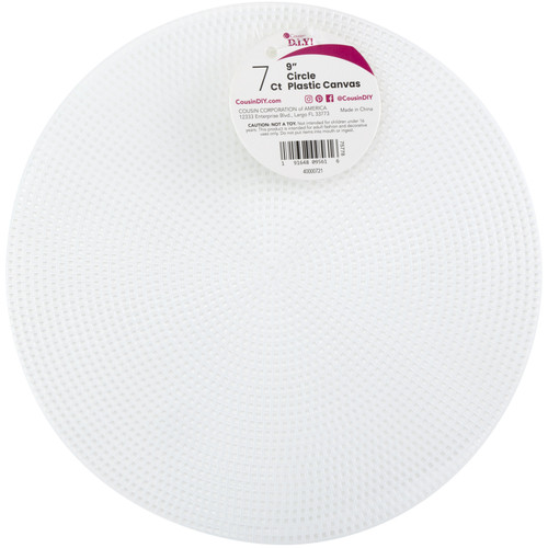 12 Pack - CousinDIY Plastic Canvas Shape 7 Count 9"-Circle Clear - 40000721