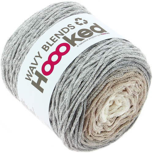 Hoooked Wavy Blends Yarn-Sandy Grey - WAVYBLND-08