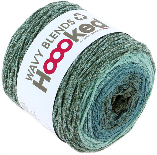 Hoooked Wavy Blends Yarn-Emerald Herb WAVYBLND-05