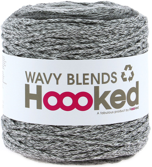 Hoooked Wavy Blends Yarn-Silver White - WAVYBLND-07 - 87198748322298719874832229