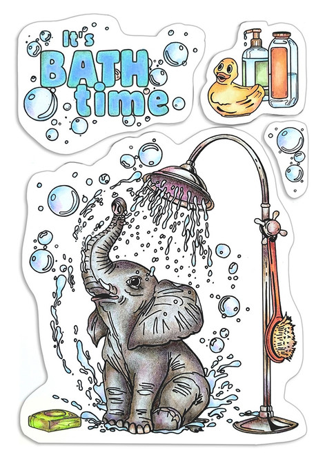 Ciao Bella Stamping Art Clear Stamps 4"X6"-It's Bath Time PS6041 - 8052789436244