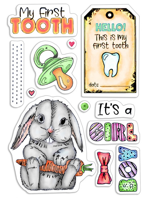 Ciao Bella Stamping Art Clear Stamps 4"X6"-My First Tooth PS6047 - 8052789436305