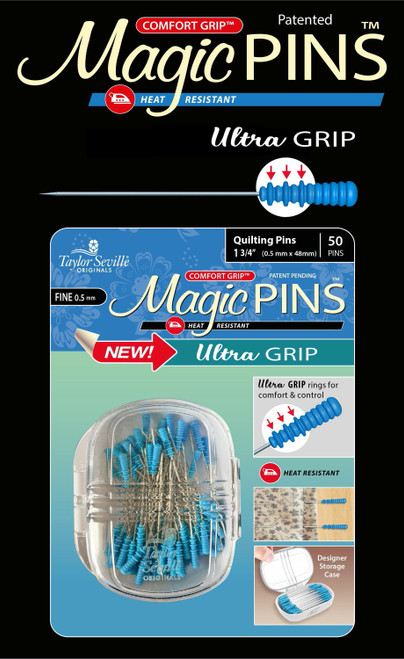 Taylor Seville Magic Pins Ultra Grip Quilting Fine-Blue 50/Pkg 219812 - 766152219812