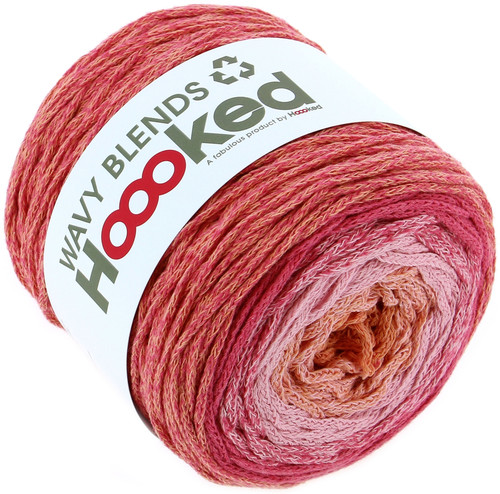Hoooked Wavy Blends Yarn-Iced Pink - WAVYBLND-03