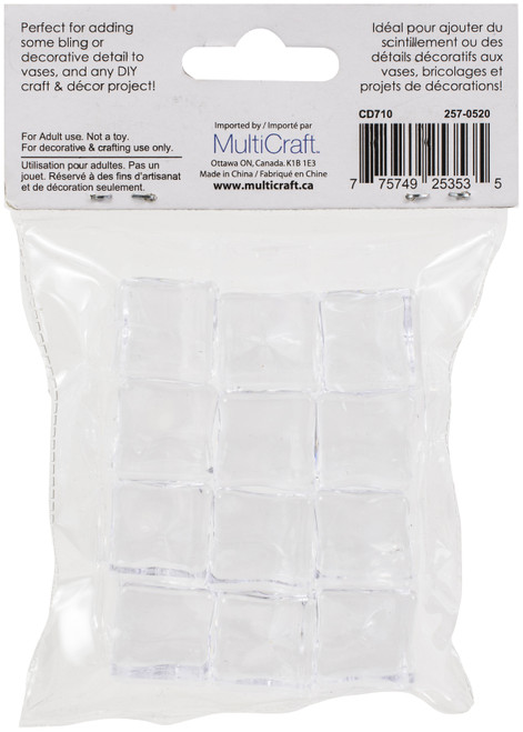 Craft Decor Faux Ice Cubes 12/Pkg-Small CD710