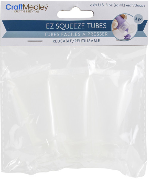 Craft Medley Empty EZ Squeeze Paint Tubes 3/Pkg-20ml PB215 - 775749255287