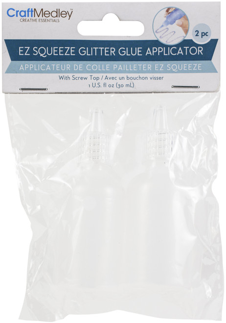 Craft Medley Empty Glitter Glue Applicator Bottle 2/Pkg-30ml - PB209 - 775749253986 Craft Medley Empty Glitter Glue Applicator Bottle 2/Pkg-30ml - PB209 - 775749253986