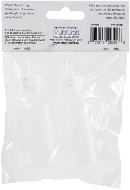 Craft Medley Empty Glitter Glue Applicator Bottle 2/Pkg-30ml - PB209