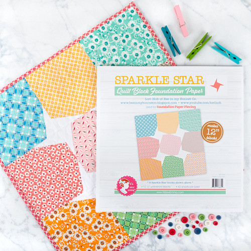 It's Sew Emma Quilt Block Foundation Paper By Lori Holt-12" Sparkle Star - ISE782 - 672975768324