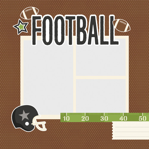 Simple Stories Simple Pages Page Pieces-Football - SSSPPP-15936