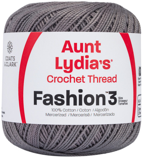 Aunt Lydia's Fashion Crochet Thread Size 3-Stone - 182-630 - 073650056406 Aunt Lydia's Fashion Crochet Thread Size 3-Stone - 182-630 - 073650056406