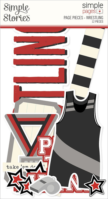 Simple Stories Simple Pages Page Pieces-Wrestling - SSSPPP-15947 Simple Stories Simple Pages Page Pieces-Wrestling - SSSPPP-15947