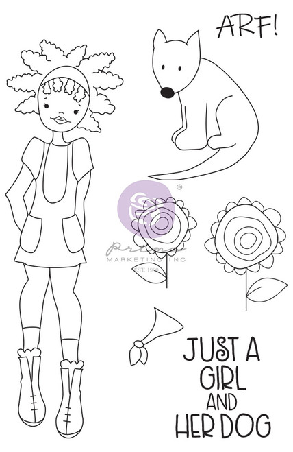 Prima Marketing Julie Nutting Mixed Media Cling Rubber Stamp-Nia - 913298