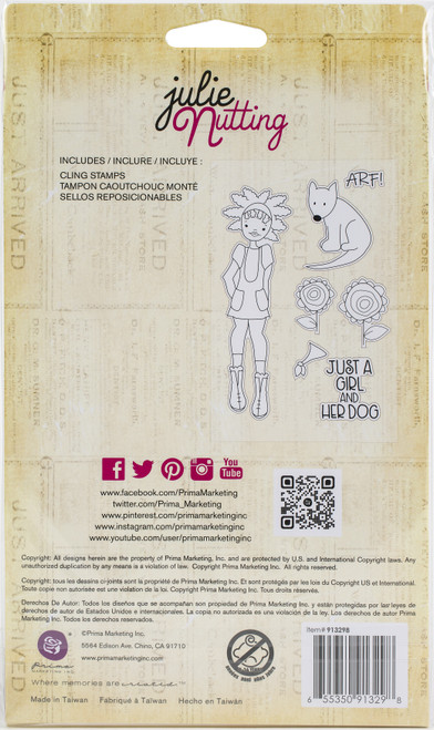 Prima Marketing Julie Nutting Mixed Media Cling Rubber Stamp-Nia - 913298 Prima Marketing Julie Nutting Mixed Media Cling Rubber Stamp-Nia - 913298