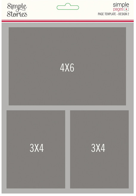 Simple Stories Simple Pages Page Template-(1) 2-3"X4" & 1-4"X6" - SPT15828 Simple Stories Simple Pages Page Template-(1) 2-3"X4" & 1-4"X6" - SPT15828