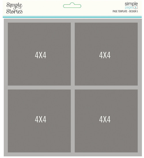 Simple Stories Simple Pages Page Template-(1) 4-4"X4" - SPT15831