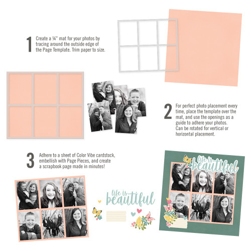 Simple Stories Simple Pages Page Template-(1) 6-3"X4" - SPT15829