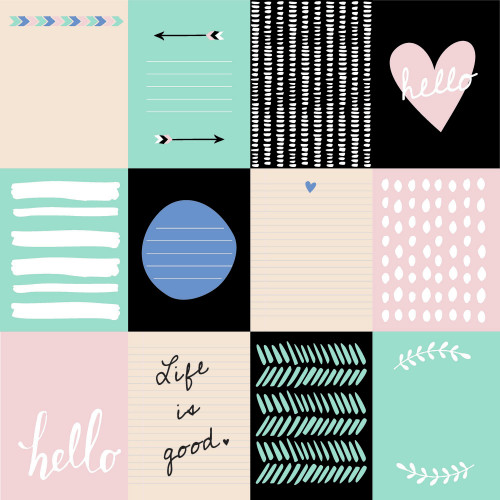 25 Pack Life Is Good Double-Sided Cardstock 12"X12"-Life Is Good LIF-12-001