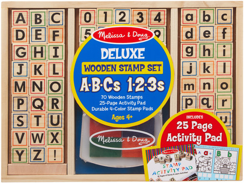Melissa & Doug Wooden ABC Activity Stamp Set- - MD30118 - 000772301183