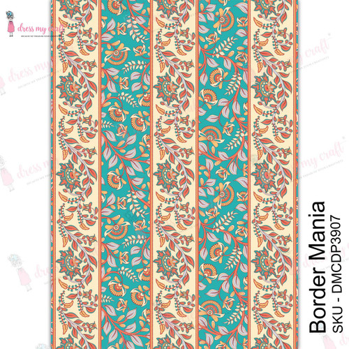 Dress My Craft Transfer Me Sheet A4-Border Mania - DMCD3907