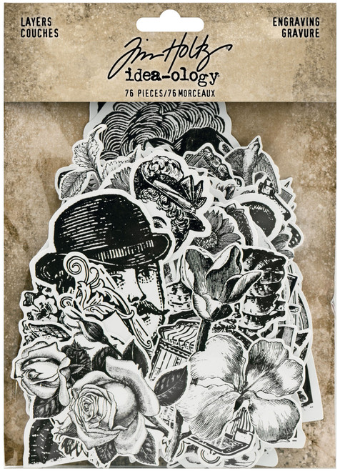 Idea-Ology Layers Die-Cuts 76/Pkg-Engraving - TH94125 - 040861941258