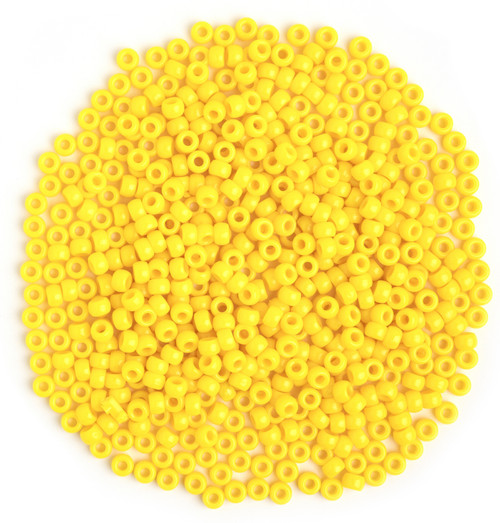 CousinDIY Pony Beads 6mmx9mm 1,000/Pkg-Opaque Lemon A50026LL-852