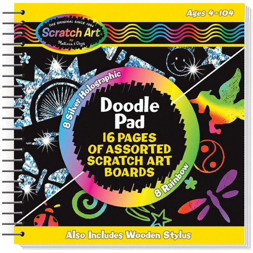 Melissa & Doug Scratch Art Doodle Pad-16 Pages - MD5947 - 000772059473